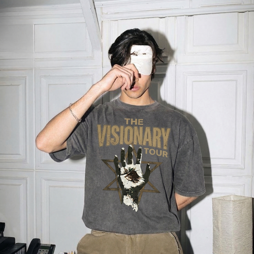 Oversized Visionary Ascend Tee - Grey